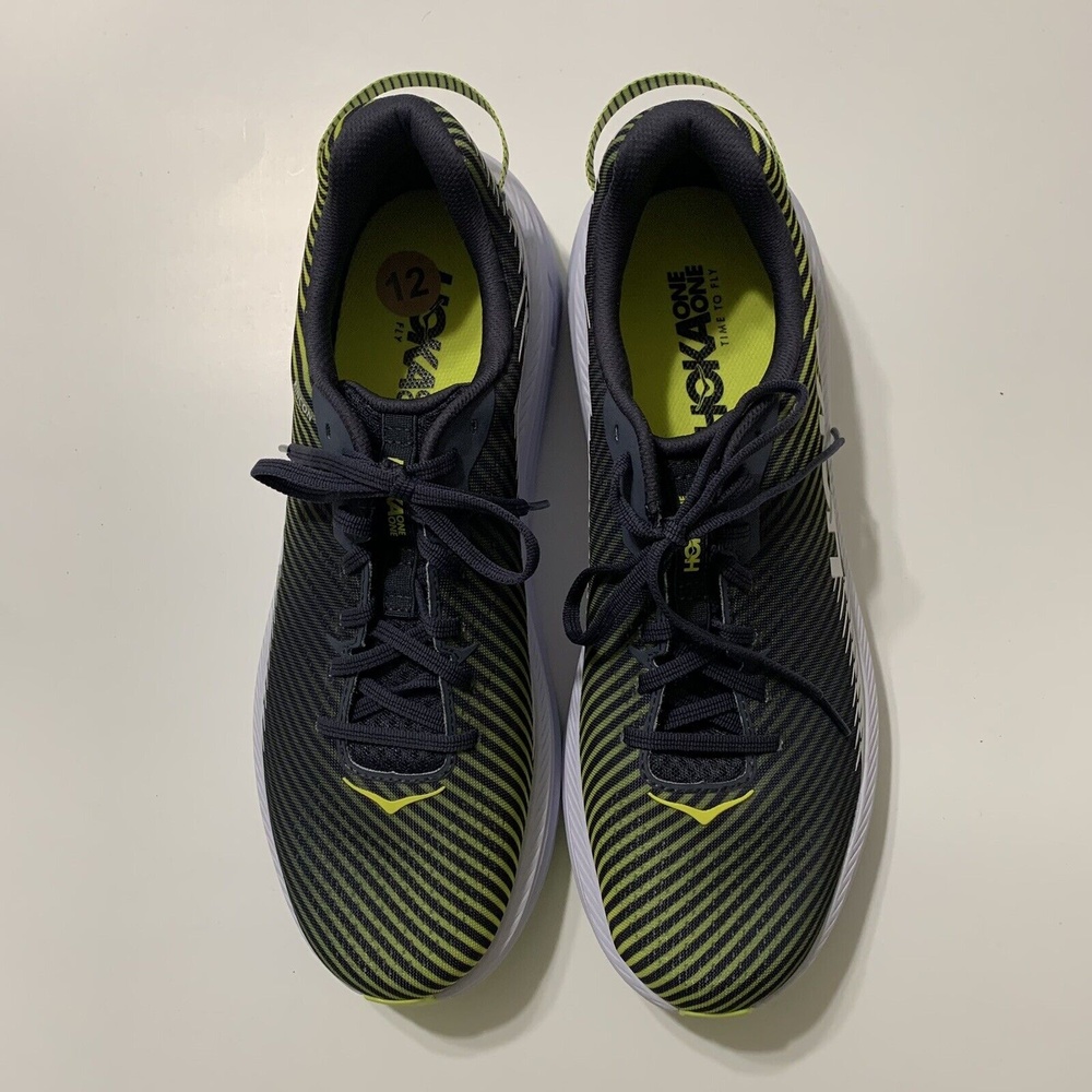 Hoka One One Rincon 2 Black Yellow Mens Running Shoes 1110514 Mens Size 11.5 - Picture 2 of 9